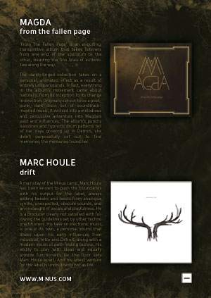 Minus presents: Magda & Marc Houle - Album Release World Tour - Página frontal