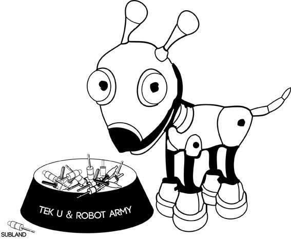 Tek U Meets Robot Army - フライヤー裏