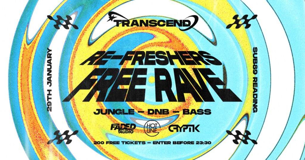 Transcend - Jungle / dnb / Bass re-Freshers Free Rave - Página frontal