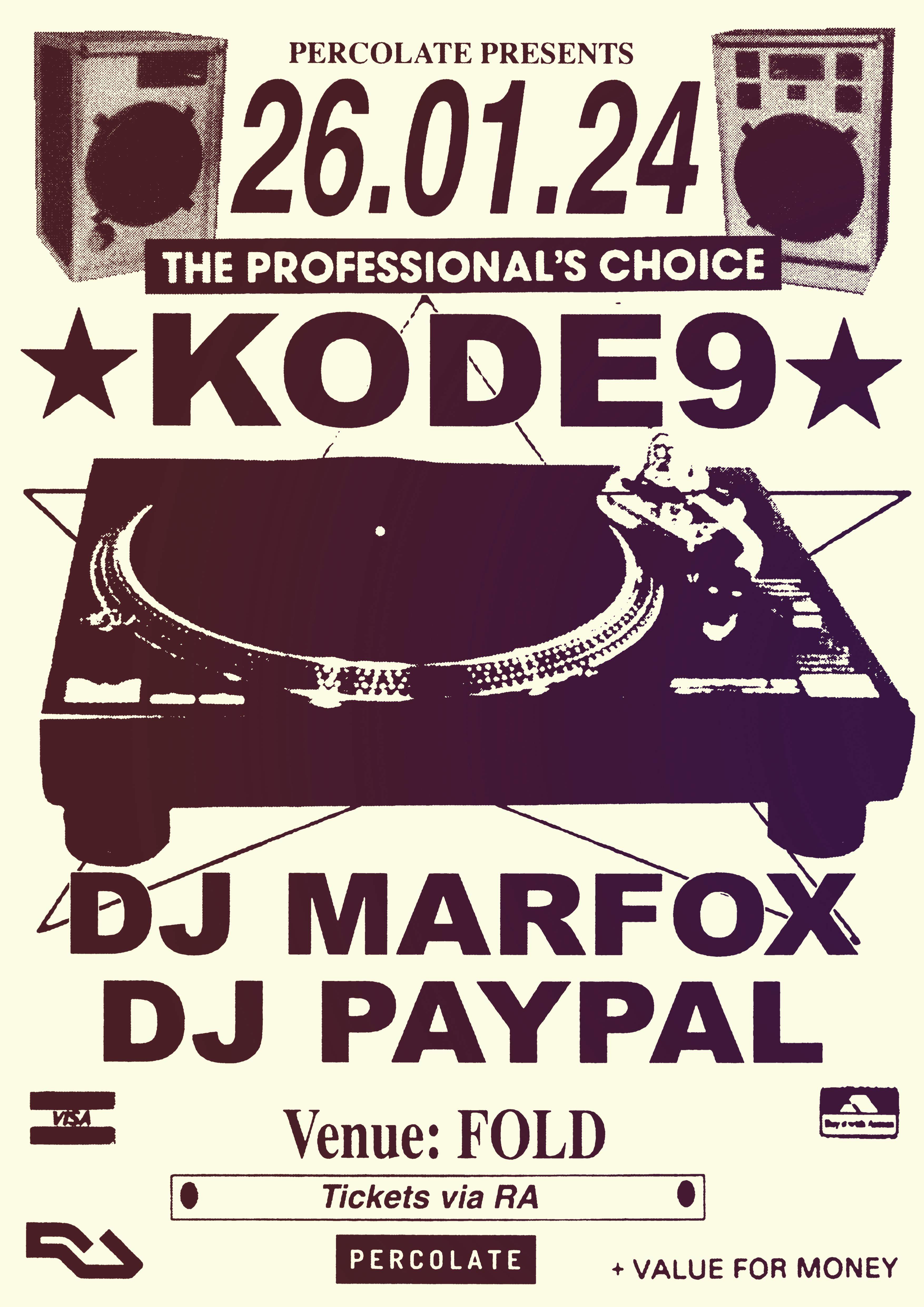 [SOLD OUT] Percolate presents: Kode9, DJ Marfox, DJ Paypal - Página frontal