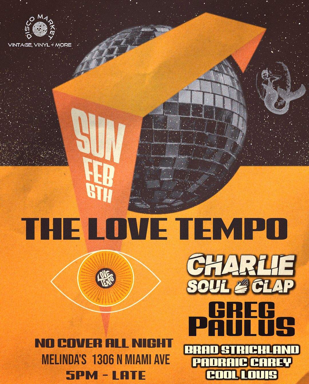 The Love Tempo - CHARLIE SOUL CLAP + Greg Paulus - フライヤー表