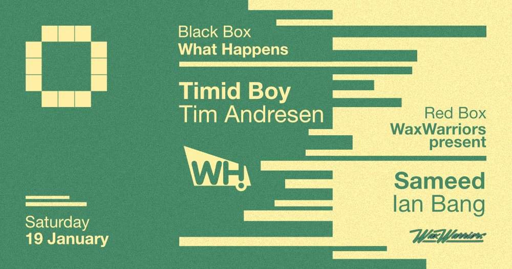 What Happens with Timid Boy + Tim Andresen + Waxwarriors present - フライヤー表