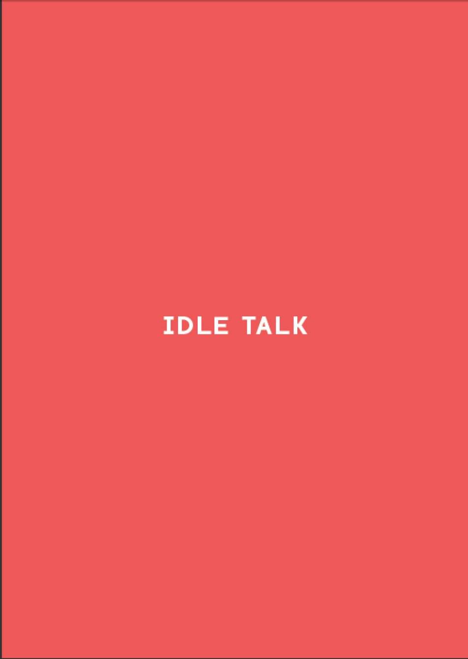 Idle Talk with Kim Brown, Oliver Gehrmann & Karl Ferdinand - Página trasera