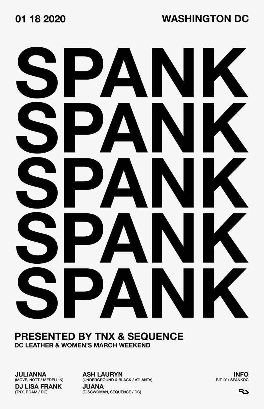 TNX & SEQUENCE: Spank - フライヤー表