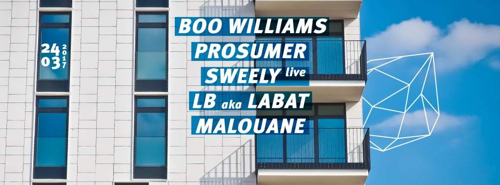 Concrete: Boo Williams, Prosumer, Sweely Live / Woodfloor: Lb aka Labat, Malouane - フライヤー表