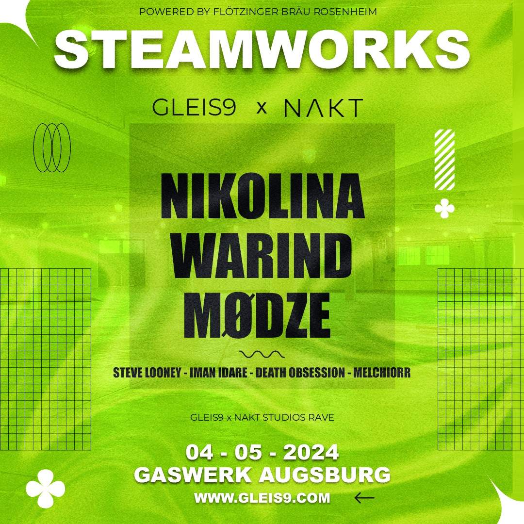 Steamworks Augsburg - Gleis9 x NAKT Rave - Página frontal