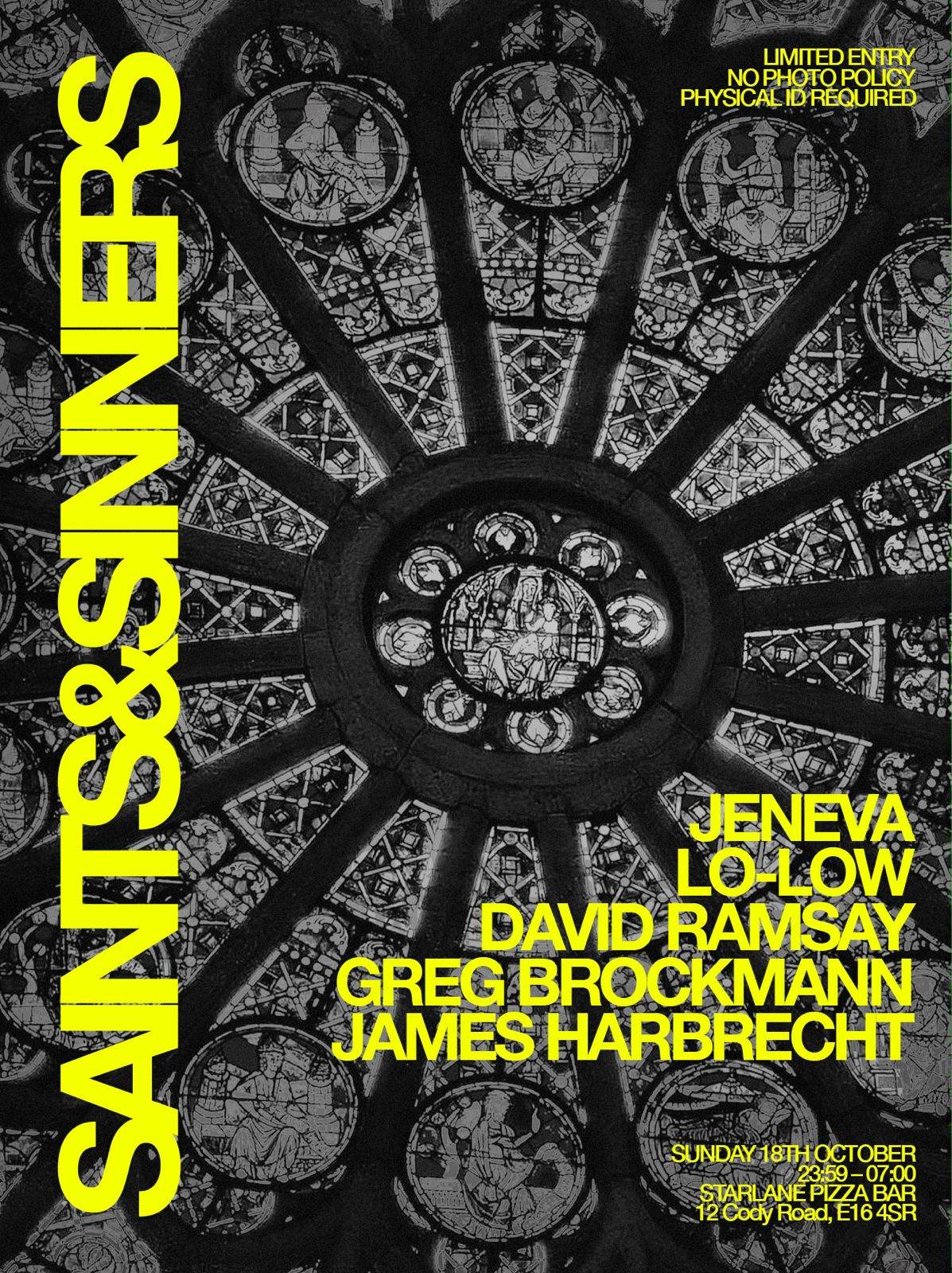 Saints & Sinners with LO-LOW B2B David Ramsay, James Harbrecht, Jeneva ...