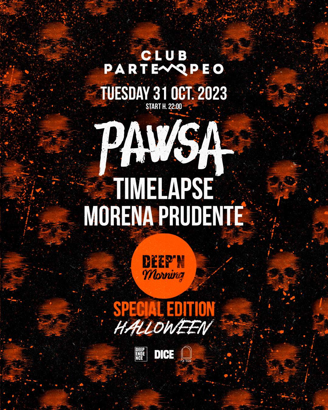 Deep'n Morning special edition Halloween with PAWSA - Página frontal