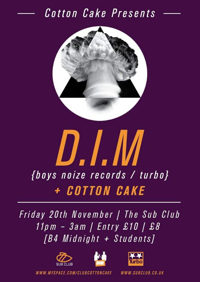 Cotton Cake presents D.I.M - フライヤー表