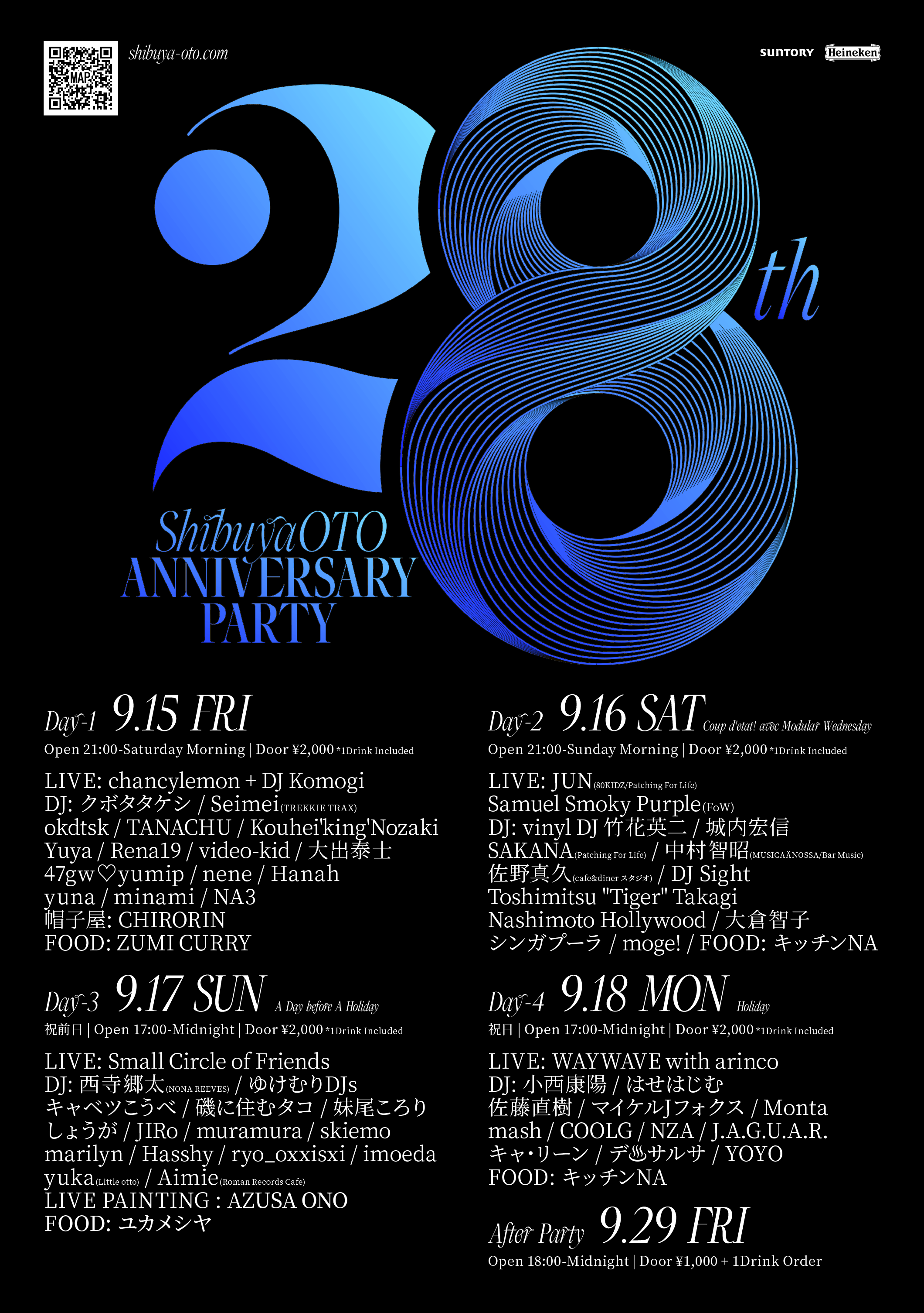28TH ANNIVERSARY PARTY at Shibuya OTO, Tokyo