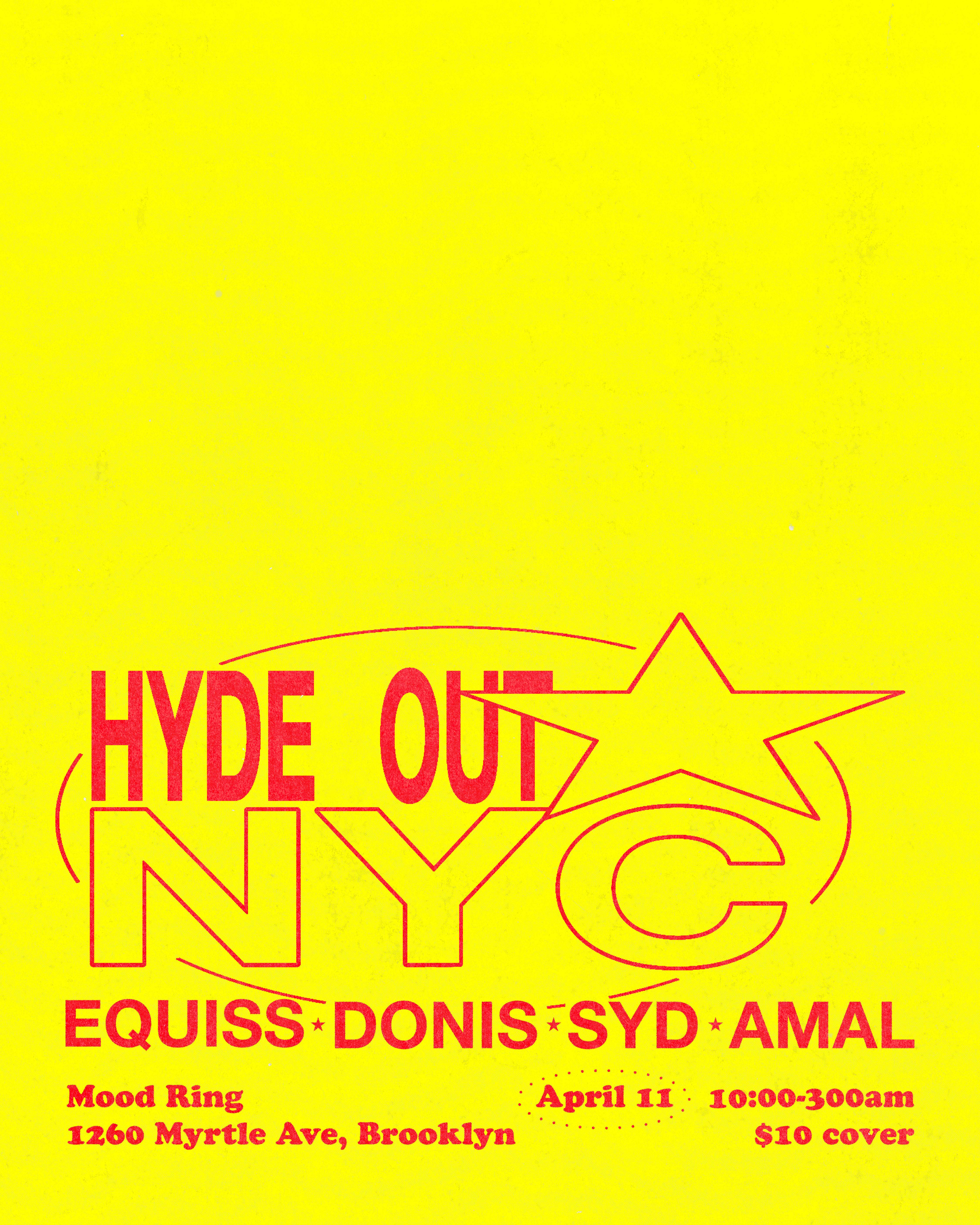 HYDEOUT NYC: EQUISS, Donis, Amal, syd - Página trasera