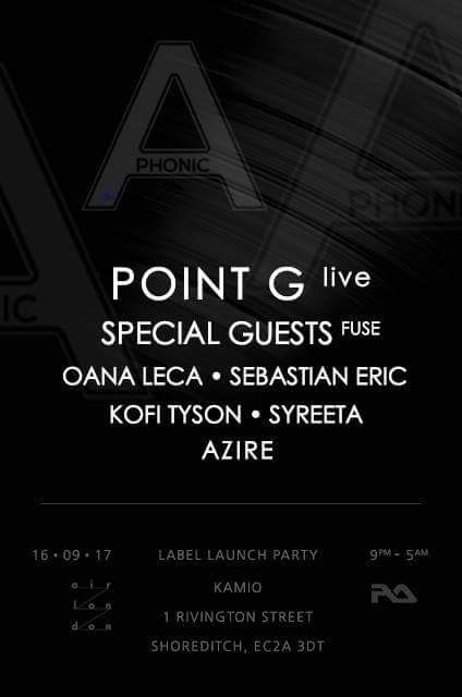 Aphonic Music Label Launch with Point G - Live - フライヤー表
