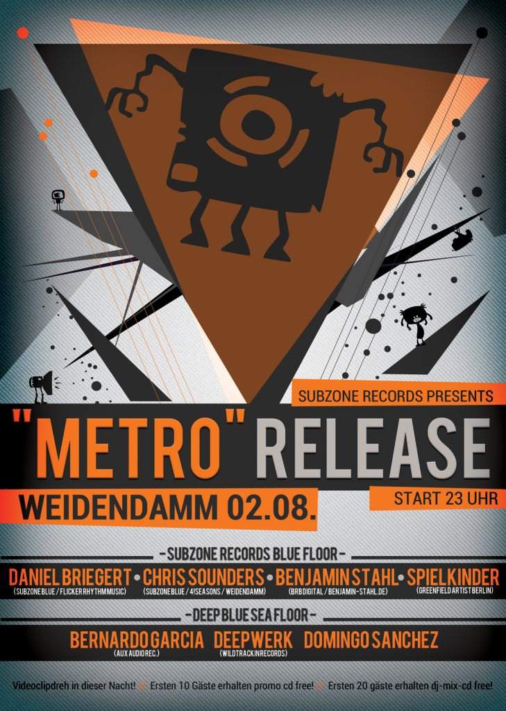 Subzone Records 'Metro' Release Party - Página frontal