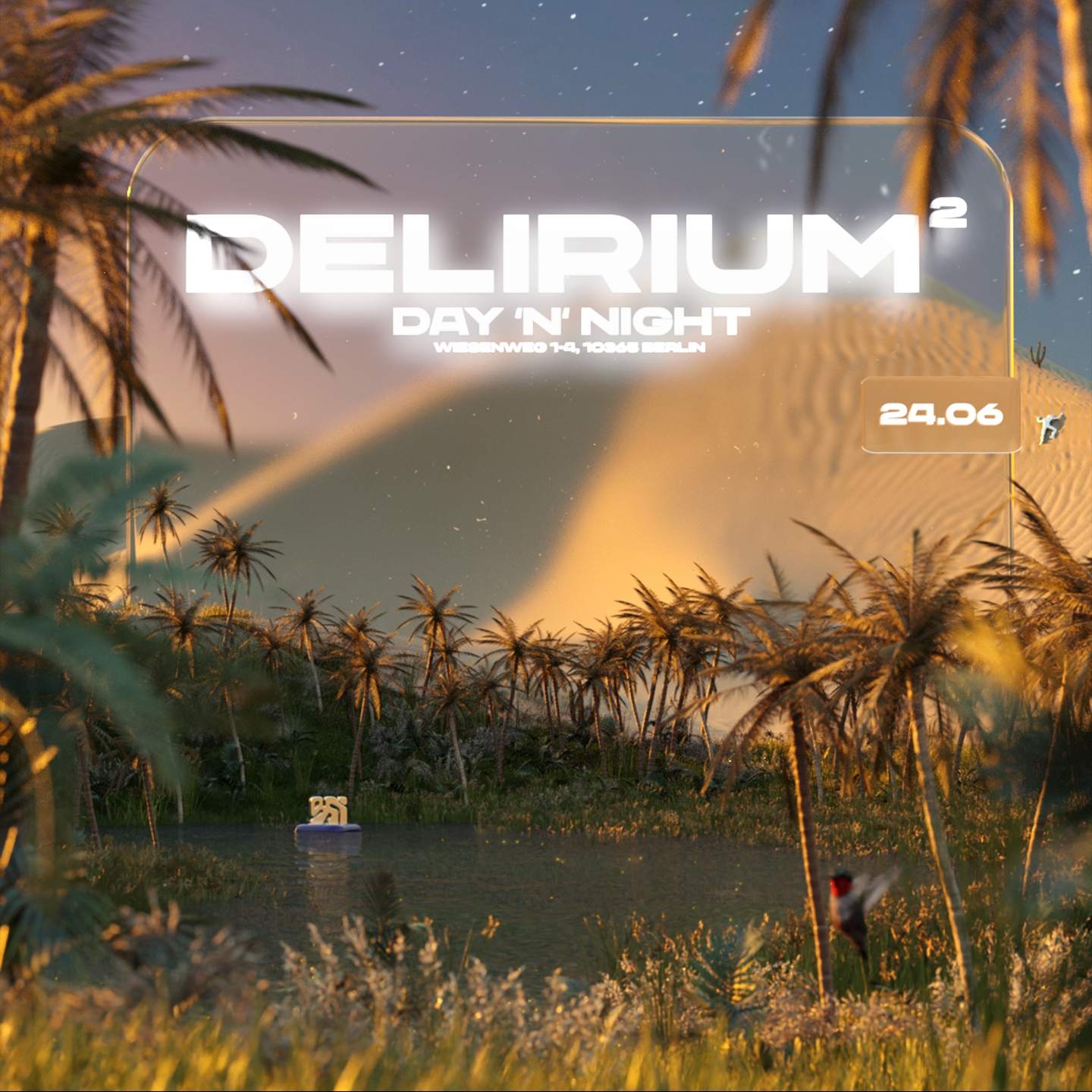 Delirium² Day 'n' Night OPEN AIR w/ Carmen Electro, Justin Tinderdate, David Moleon - Página frontal