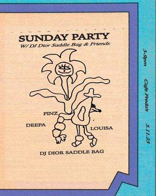 Cafe Freda's Sunday Party - フライヤー表