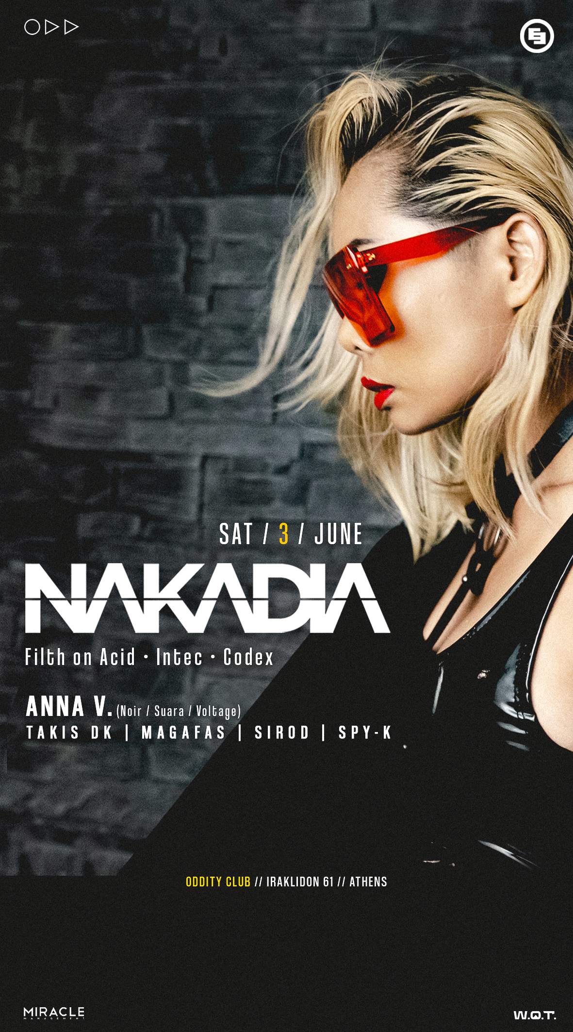 Nakadia - 3rd of June at Oddity Athens - フライヤー表