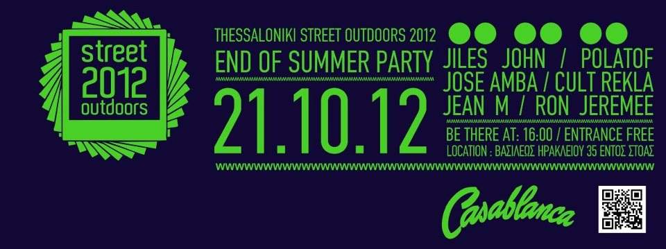 Thessaloniki Street Outdoors presents the 'End Of Summer Party - フライヤー裏