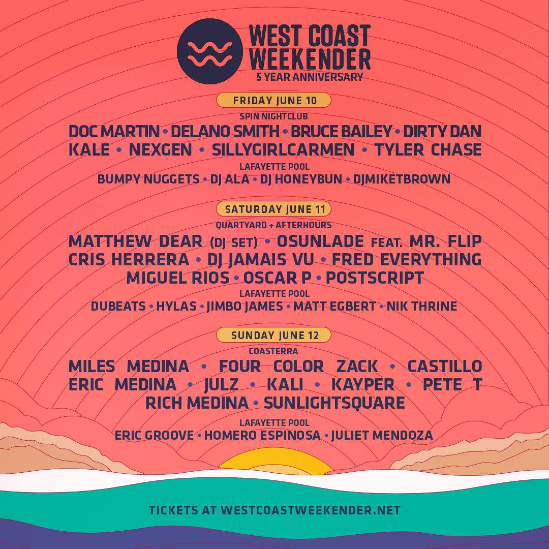 West Coast Weekender 5 Year Anniversary  - フライヤー表