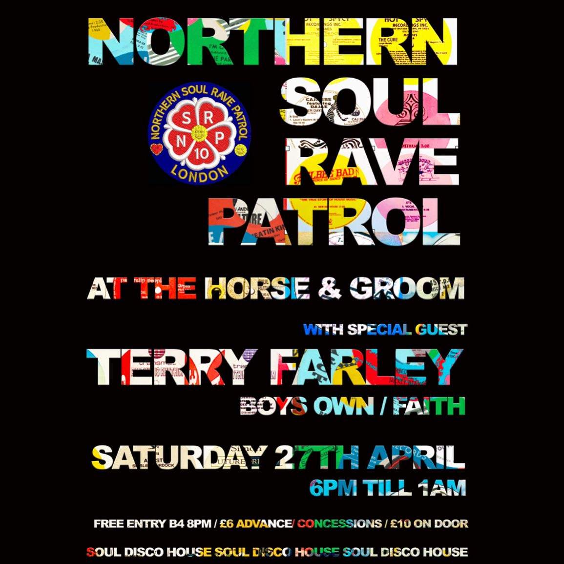 The Horse and Groom present Northern Soul Rave Patrol with special guest Terry Farley  - Página frontal
