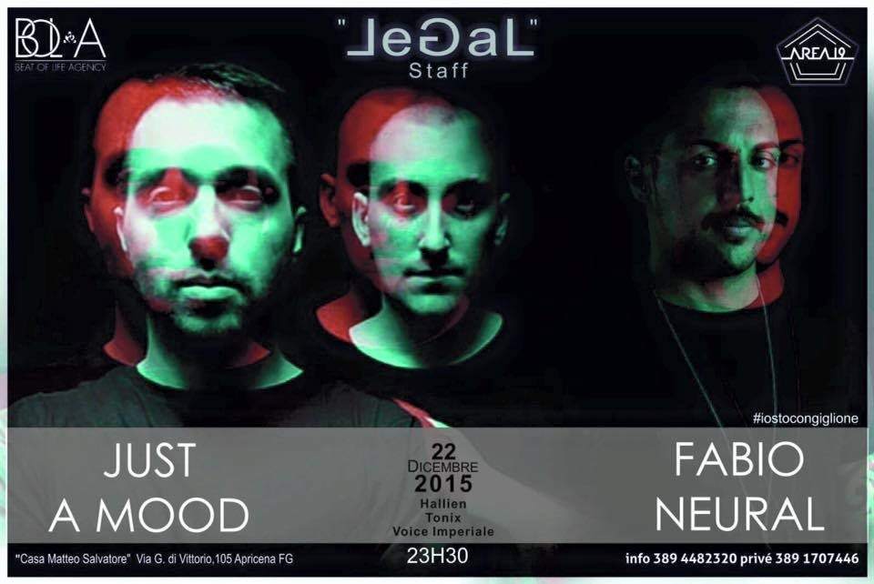 Legal Staff 2015 presents Just A Mood & Fabio Neural - Página frontal