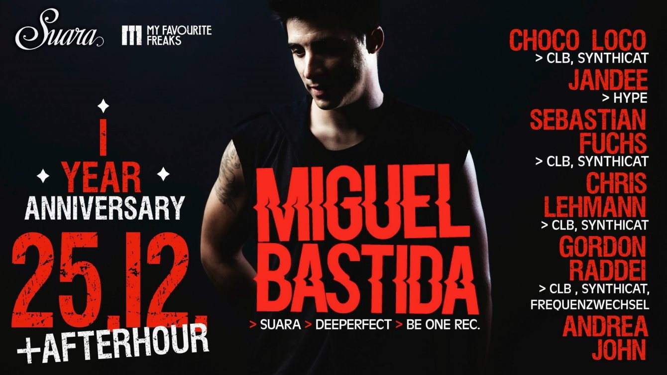 1 Years Anniversary of Synthicat with Miguel Bastida (Suara, Deeperfect, Be One Records) - Página frontal
