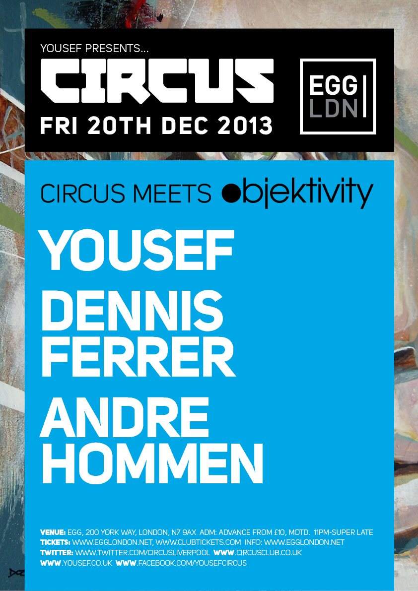 Circus Meets Objektivity with Yousef, Dennis Ferrer, Andre Hommen - Página frontal