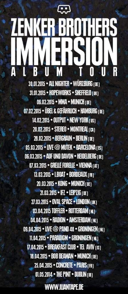 Zenker Brothers Immersion Album Tour - Página frontal