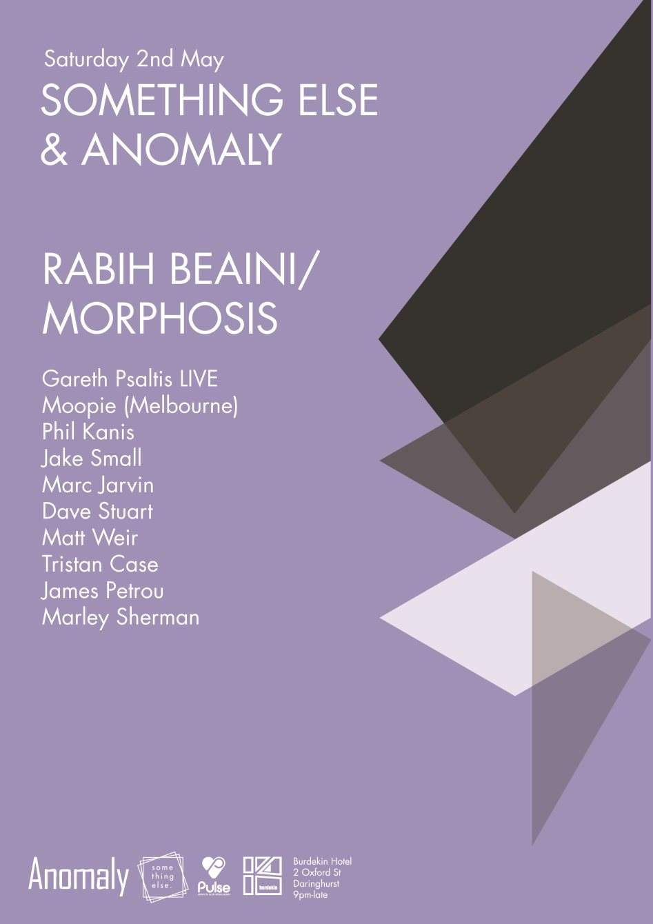 Something Else & Anomaly present Rabih Beaini / Morphosis, Moopie & Matt Weir - Página frontal