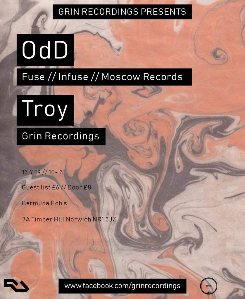 Grin Recordings presents: OdD (Fuse) // Norwich - フライヤー表