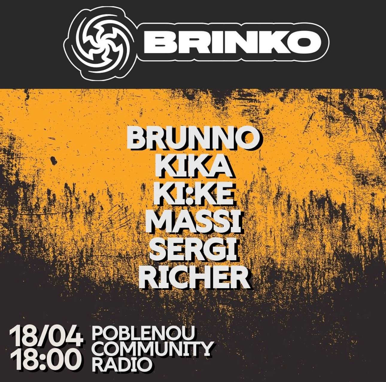 BRINKO at Poblenou Community Radio - フライヤー表