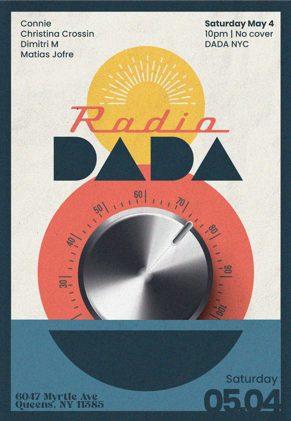 Radio Dada with Connie + Christina Crossin, Matias Jofre & Dimitri M - フライヤー表