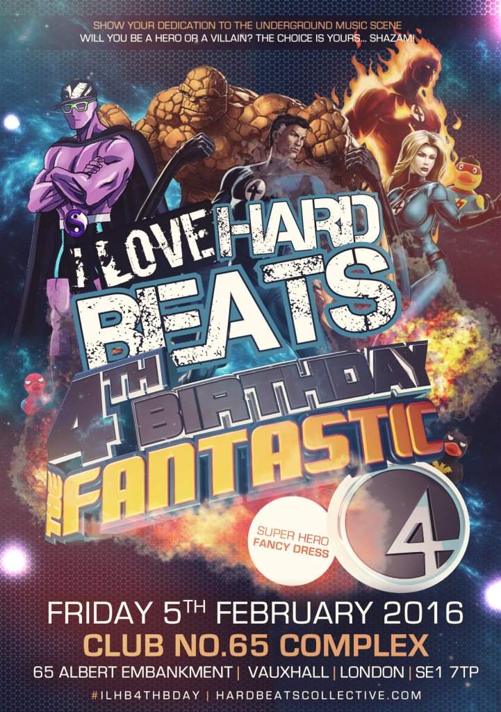 I Love Hard Beats 4th Birthday: The Fantastic 4 - Página frontal