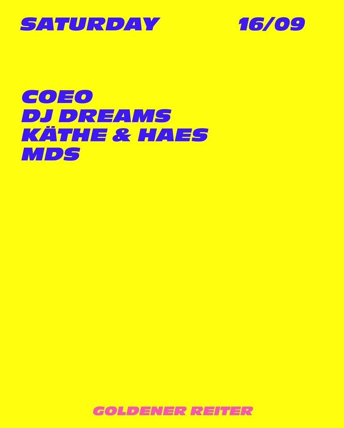 w/ DJ Dreams / Morz Des Soundsystem / Käthe und Haes / COEO - Página trasera
