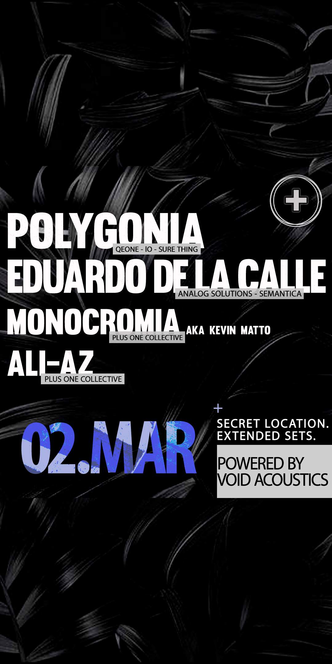 Plus One x Polygonia + Eduardo de la Calle - フライヤー表