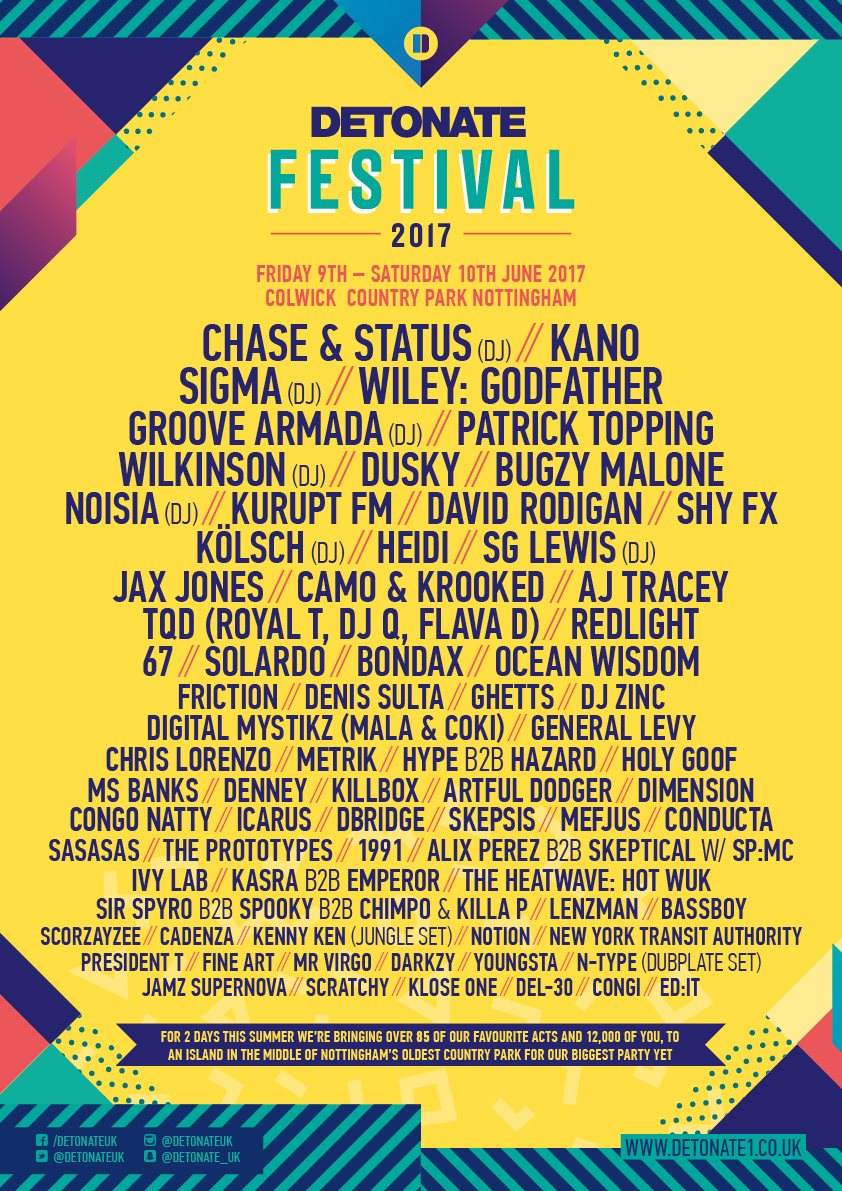 Detonate Festival 2017 at Colwick Country Park, Nottingham