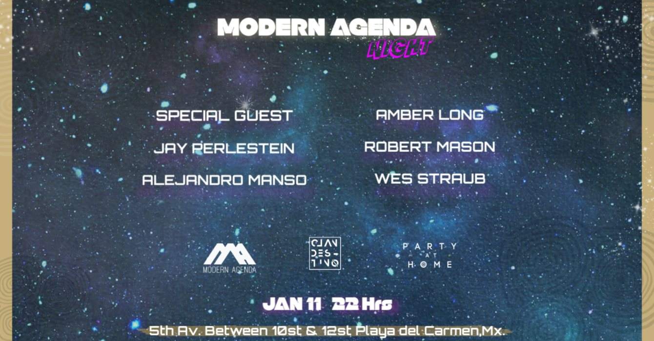 Modern Agenda Night - Página frontal