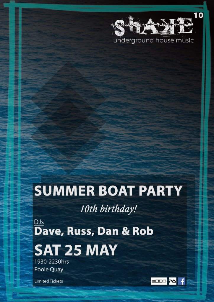 Shake 10th Birthday - Boat Party - フライヤー表