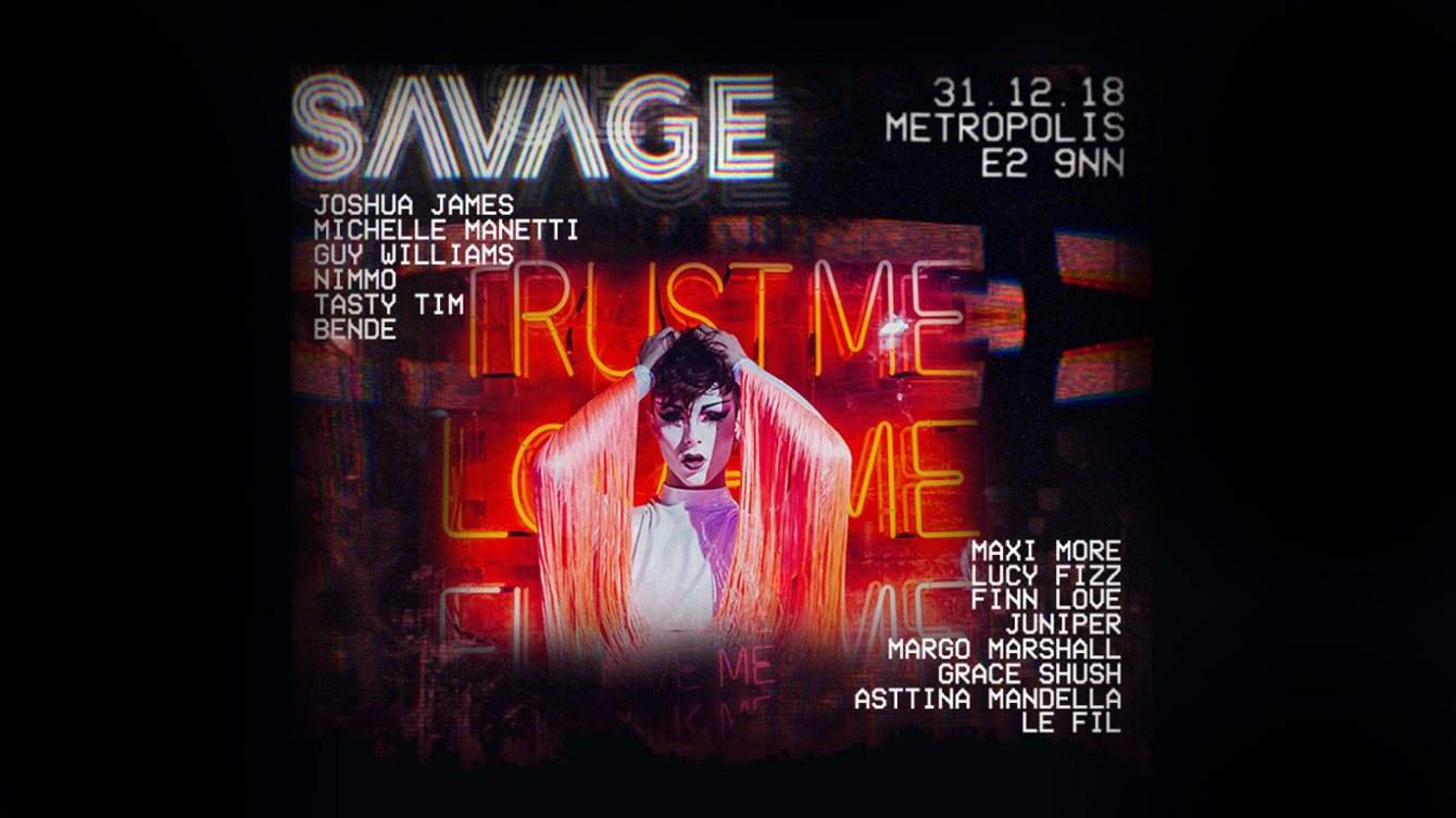 Savage NYE Feat. Guy Williams, Joshua James, Michelle Manetti, Nimmo & Sink The Pink - Página frontal