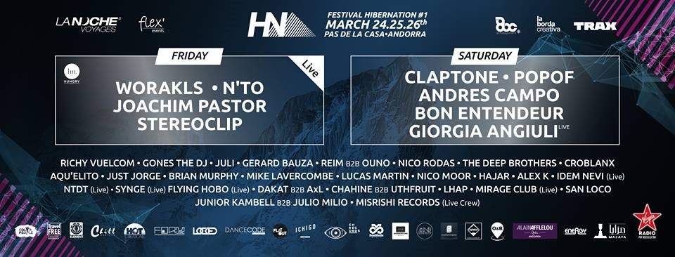 Hibernation Festival - 24, 25, 26 March 2017 - Andorra - フライヤー表