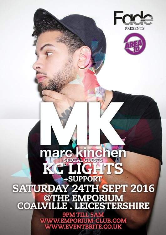 Fade presents: Area 10 feat. MK (Marc Kinchen) & Special Guest: KC Lights - Página frontal