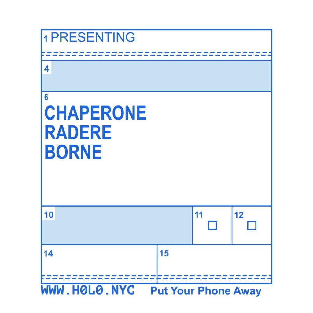 Radere / Borne / Chaperone - Página frontal