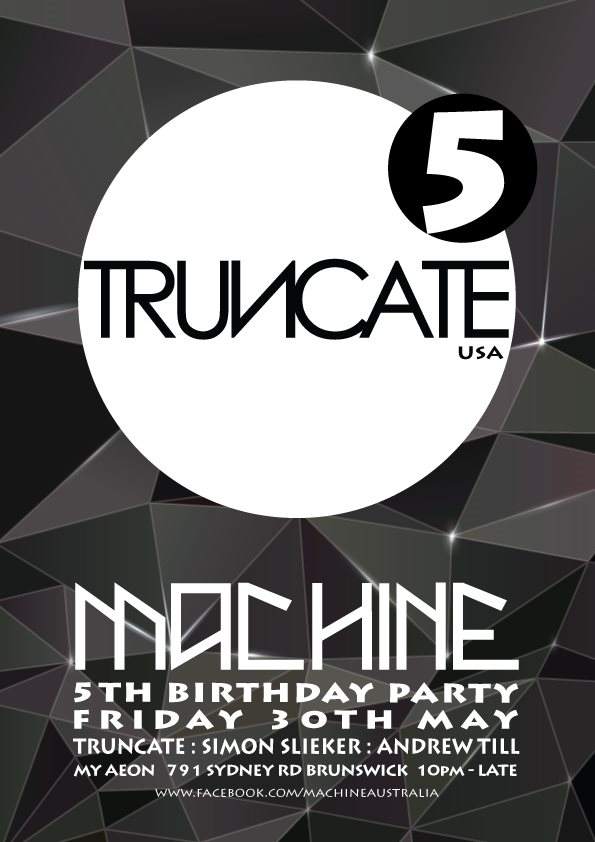 Machine 5th Birthday Feat. Truncate - Página frontal