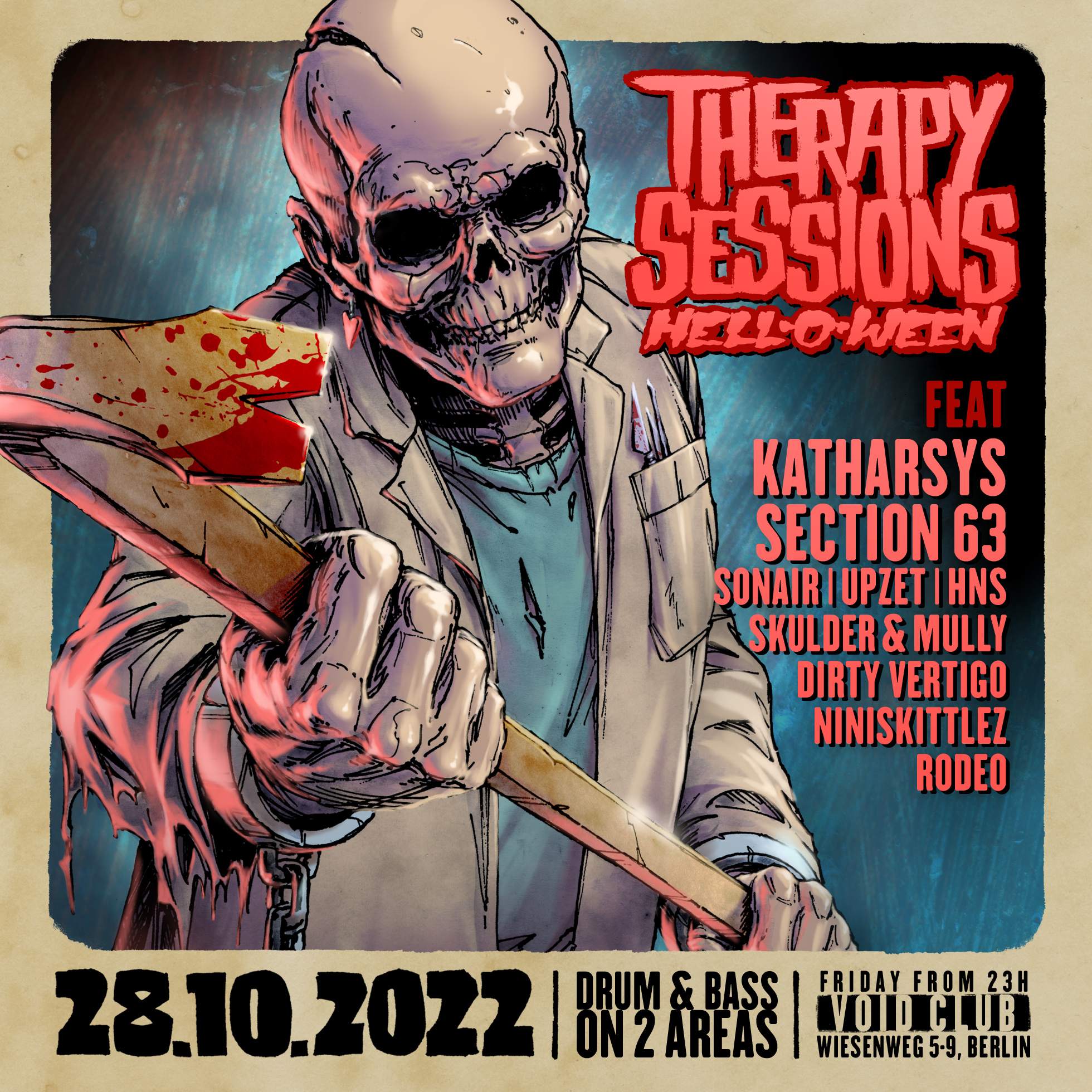 THERAPY SESSIONS - HELL-O-WEEN - フライヤー表