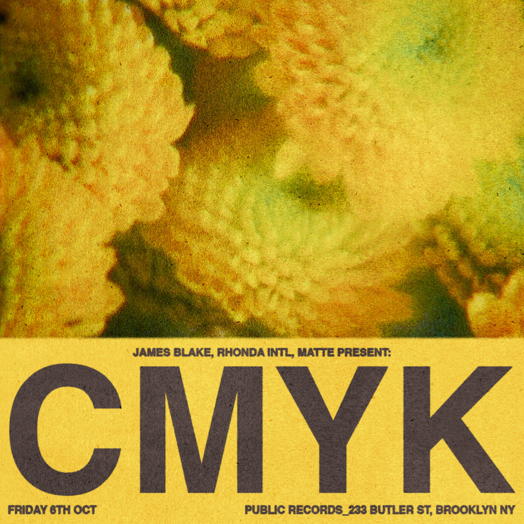 James Blake, Rhonda INTL, MATTE & public records present CMYK  - フライヤー表