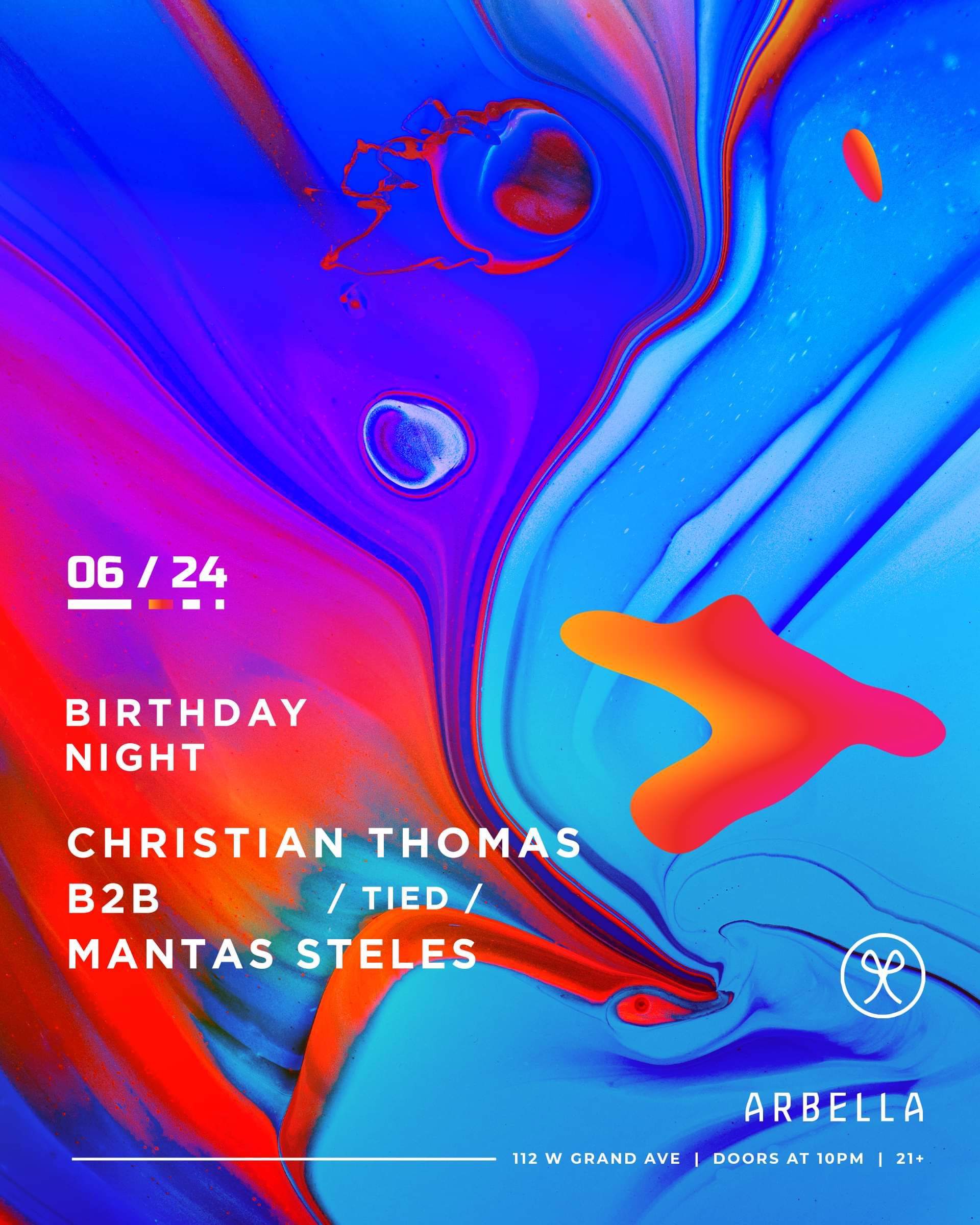 Birthday Night: Christian Thomas b2b Mantas Steles - Página frontal