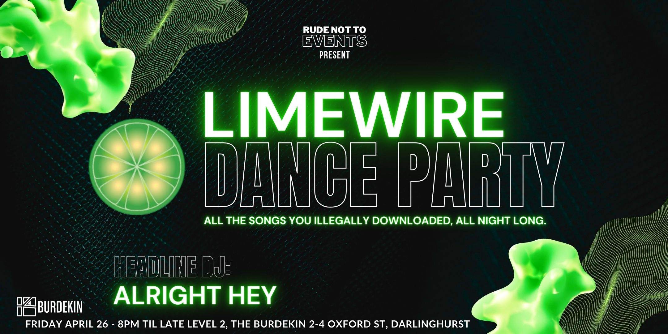 Limewire Dance Party - フライヤー表