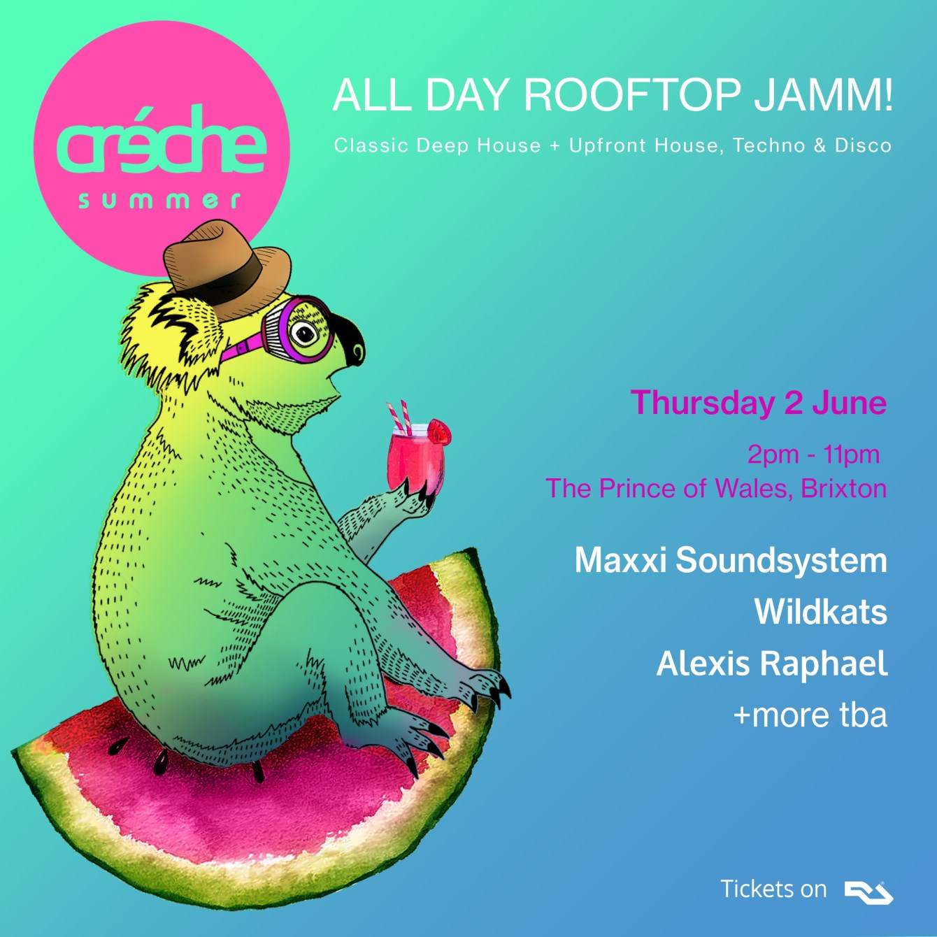Creche Mid Summer All Day Rooftop Jamm - フライヤー表