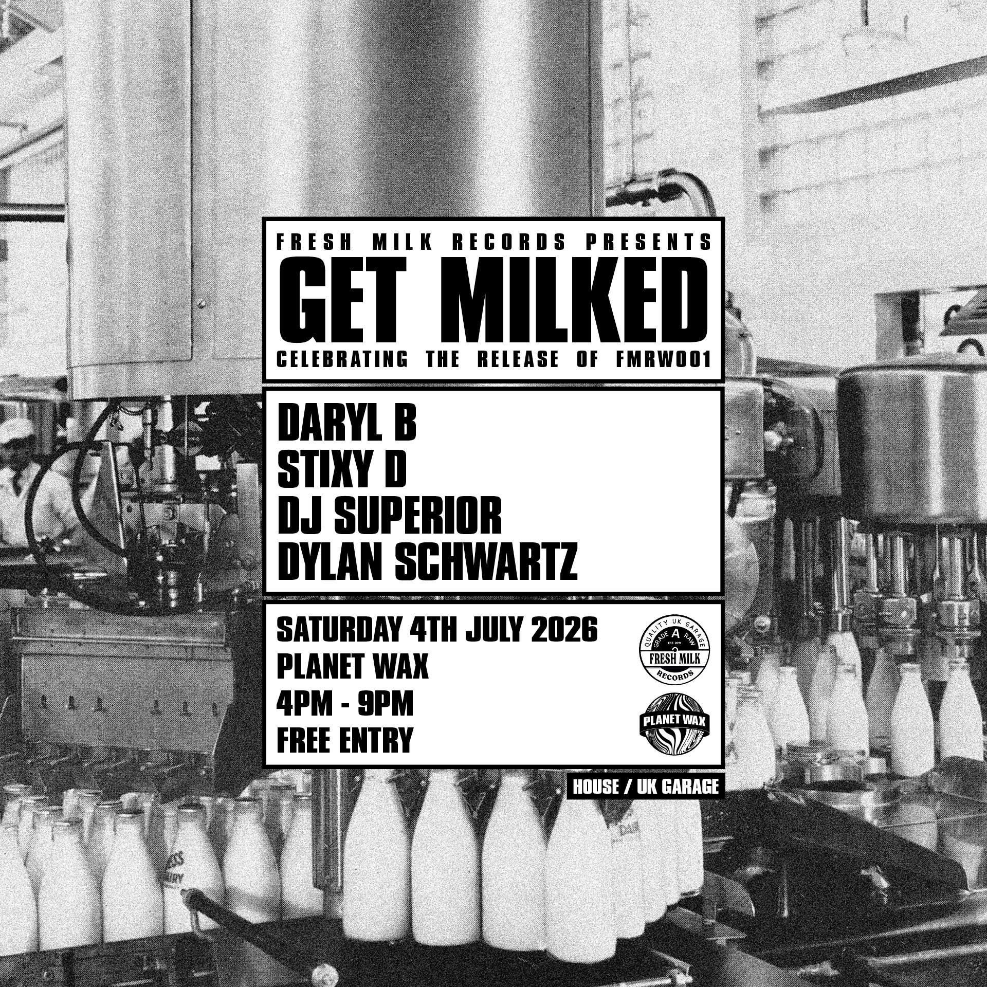 Fresh Milk Records presents Get Milked cover