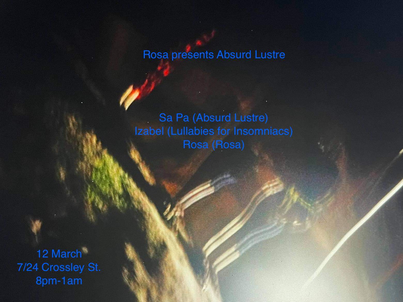 Rosa presents: Absurd Lustre at Bard's Apothecary, Victoria