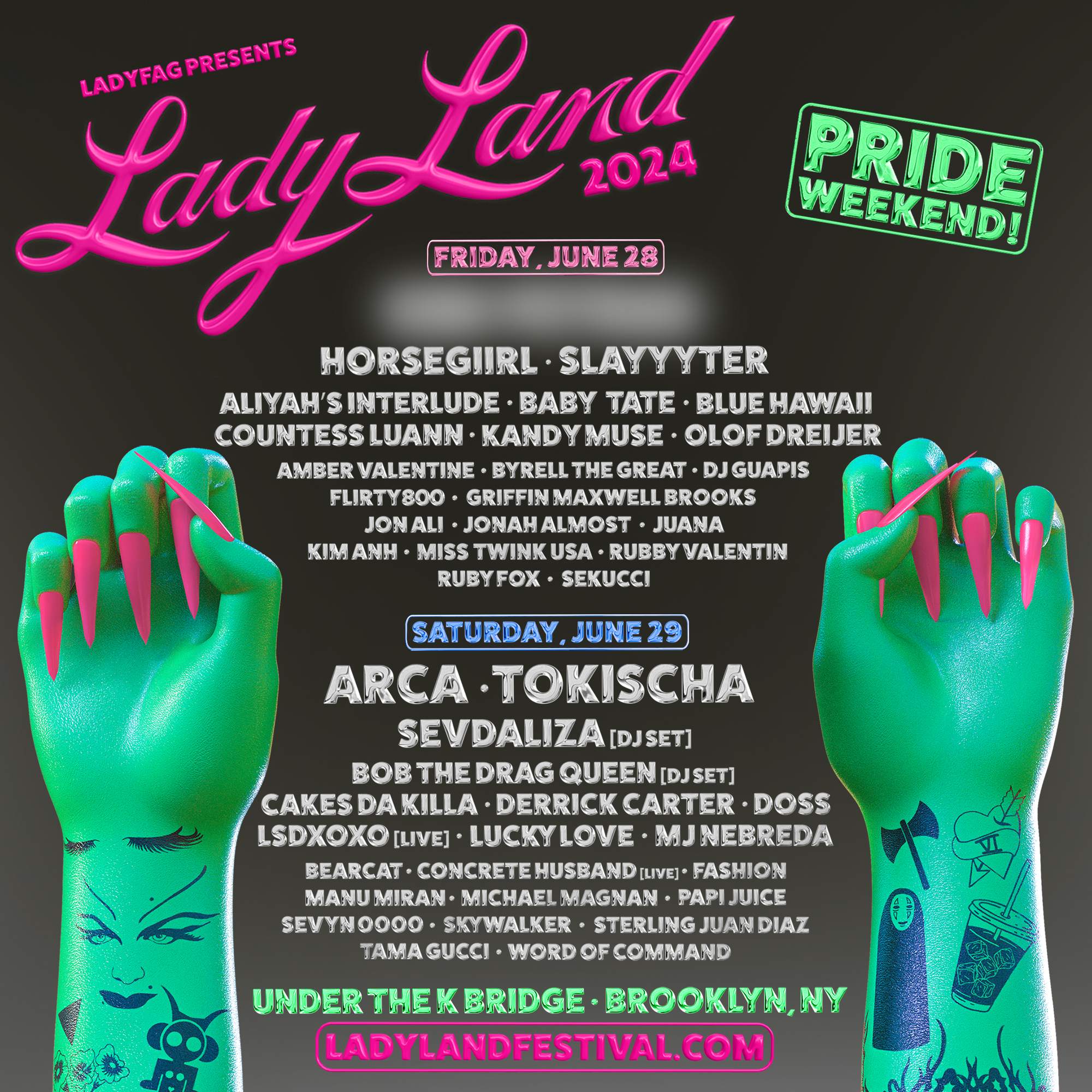 LadyLand Festival 2024 - フライヤー表